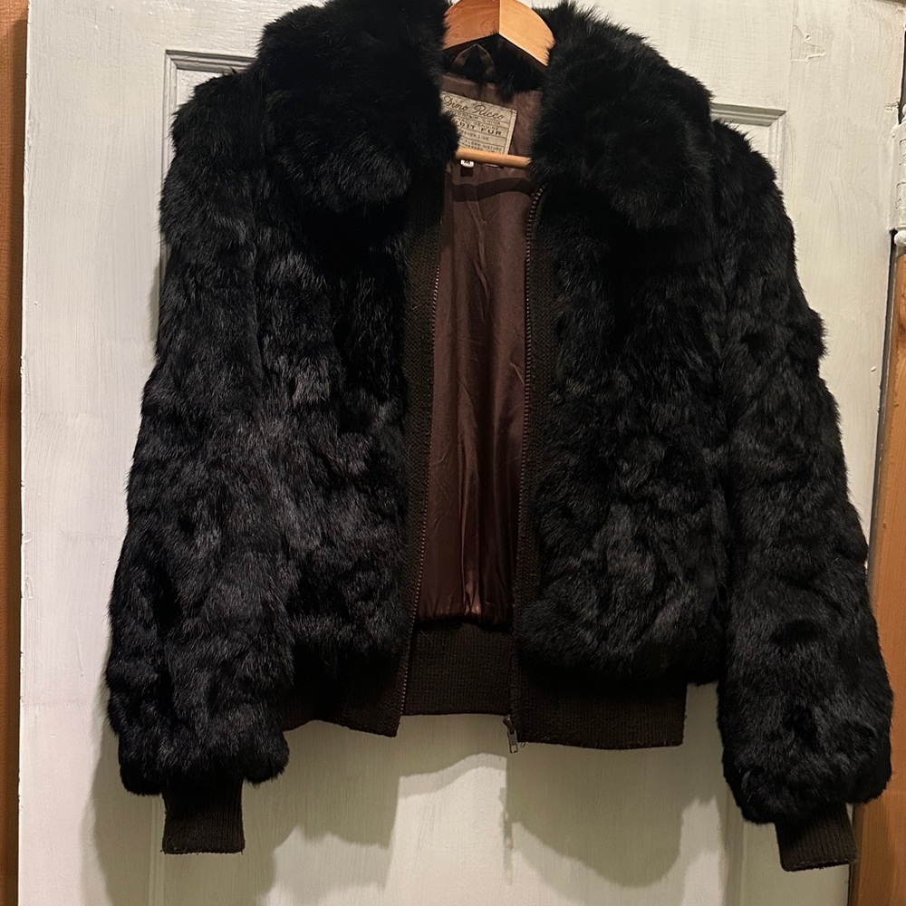 Luxurious Black Faux Fur Jacket